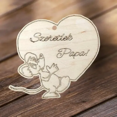 Egyedi szöveges ajándék egérke