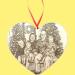 Fénykép alapján gravírozott falikép (szív)