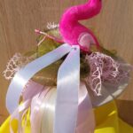 Plüss ballagási csokor (pink flamingó)