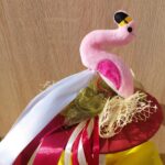 Plüss ballagási csokor (rózsaszín flamingó)