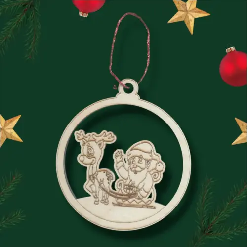 Karácsonyfadísz mikulás 9 cm