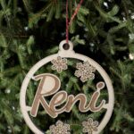 Neves karácsonyfadísz "hópehely"