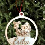 Neves karácsonyfadísz "rénszarvas"