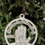 Mancsos családi karácsonyfadísz