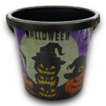 Cukorka gyűjtő Halloweeni vödör "fekete"