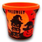 Cukorka gyűjtő Halloweeni vödör "narancs"