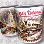 Karácsonyi vonatos bögre