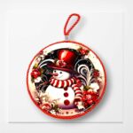 Kerámia tányéralátét (hóember)