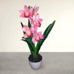 Cserepes gumi orchidea 42 cm rózsaszín 2.