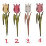 Festett fa tulipán beszúrós 14 cm
