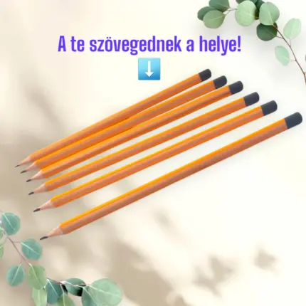 Egyedi szöveges gravírozott grafit ceruza készlet