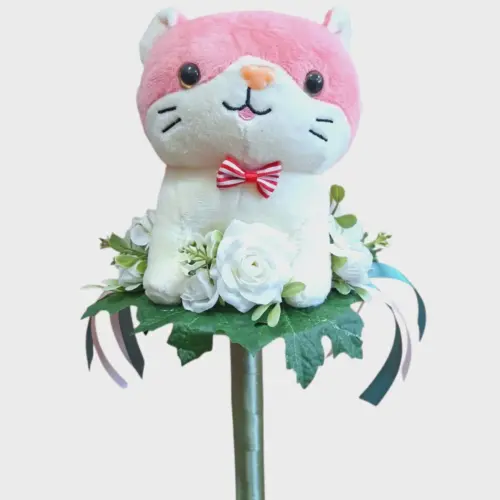 Ballagási plüss csokor cica 3