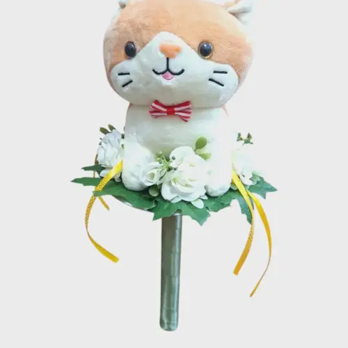 Ballagási plüss csokor cica 5