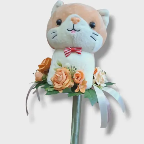 Ballagási plüss csokor cica 4