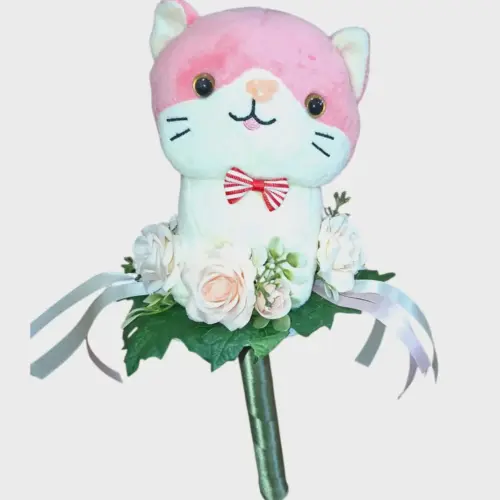 Ballagási plüss csokor cica 1