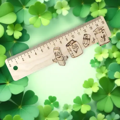 Fa vonalzó 15 cm tanszerek