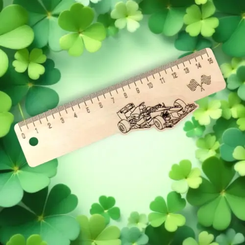 Fa vonalzó 15 cm versenyautó