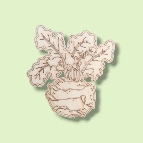 Festhető fa figura zeller 7 cm magas