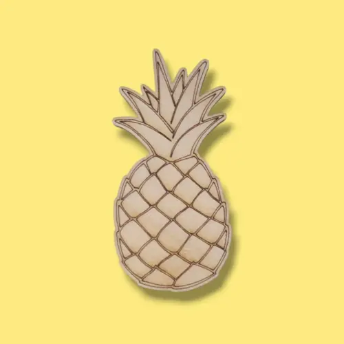 Festhető fa figura ananász 7 cm magas