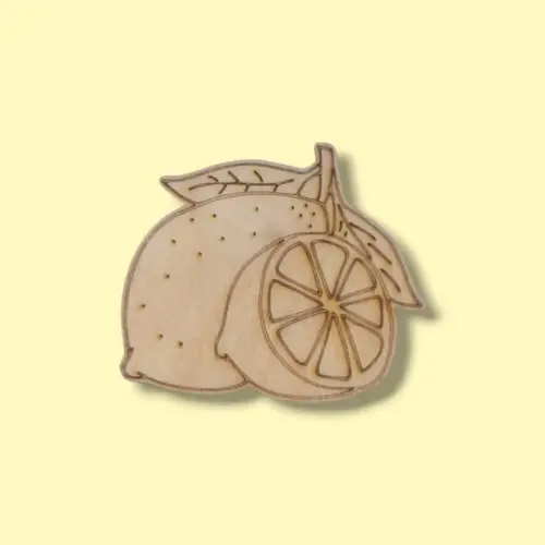Festhető fa figura citrom 7 cm magas