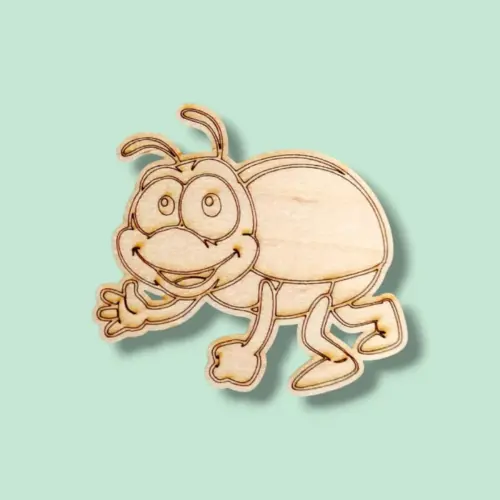 Festhető fa figura bogárka 7 cm