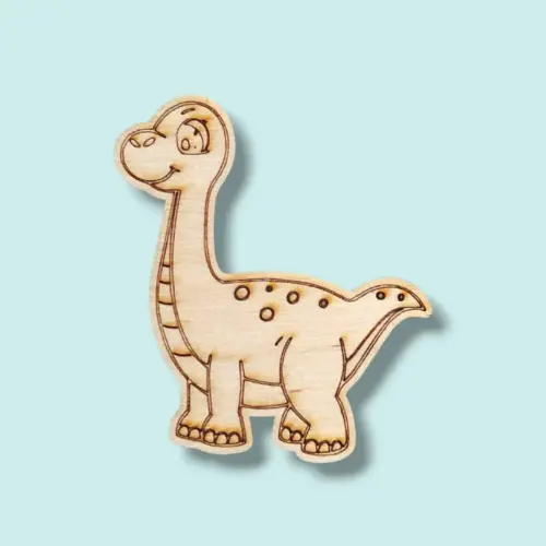 Festhető fa figura dínó 7 cm