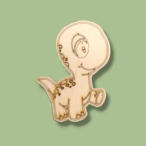 Festhető fa figura dinoszaurusz 7 cm