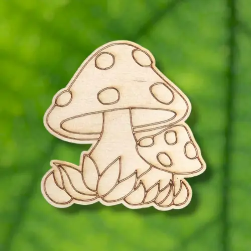 Festhető fa figura gomba 7 cm