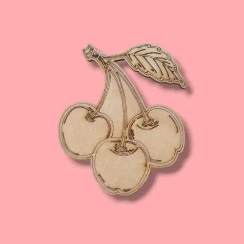 Festhető fa figura cseresznye 7 cm magas