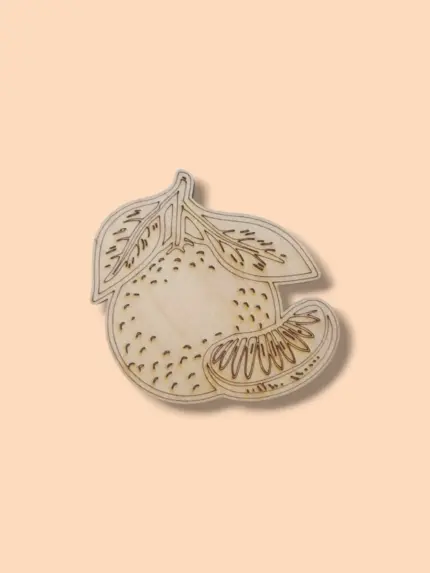 Festhető fa figura mandarin 7 cm magas