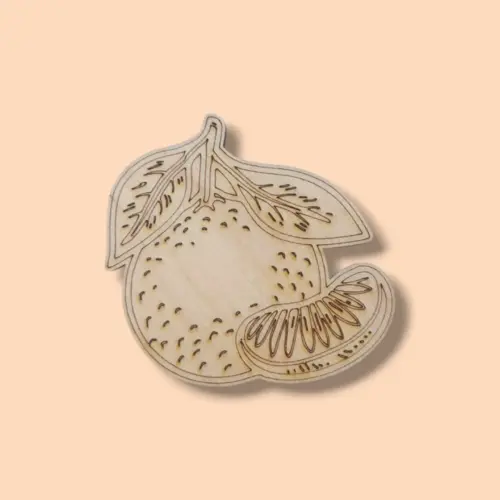 Festhető fa figura mandarin 7 cm magas