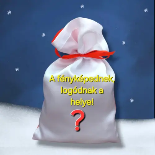 Fényképes Mikulás zsák 20 cm x 30 cm