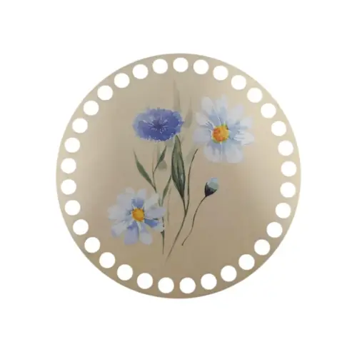 Horgolható fa alap 15 cm virágok