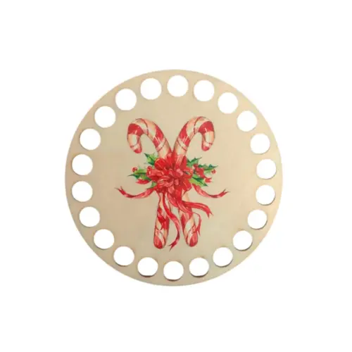 Horgolható fa alap 10 cm karácsonyi cukor