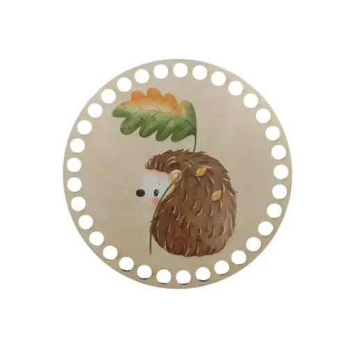 Horgolható fa alap 15 cm süni