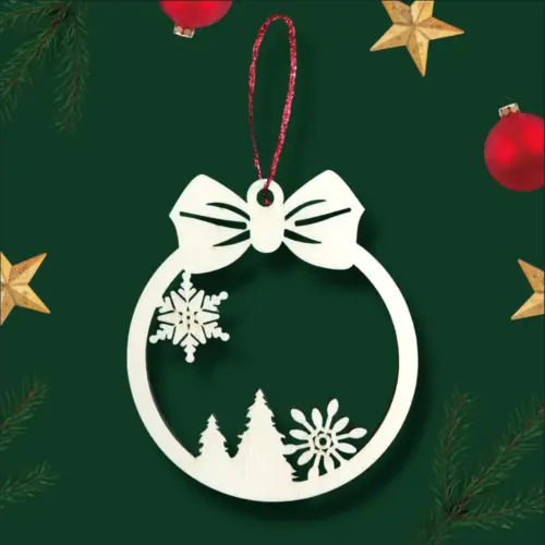 Fa karácsonyfadísz – karácsonyfa (9 cm)