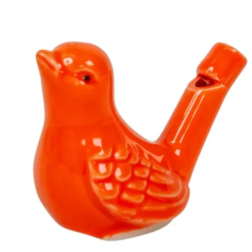 Madársíp porcelán – narancssárga, 5 cm