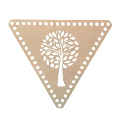 Horgolható fa alap 29 cm fa