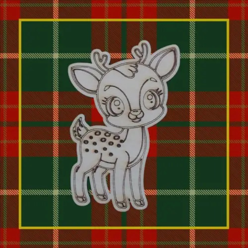 7 cm-es karácsonyi fa figura őz