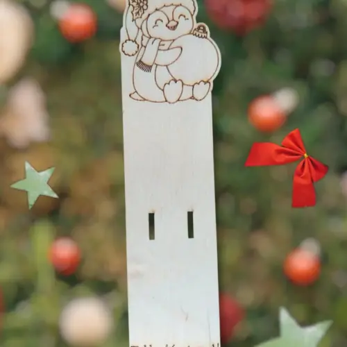 Pingvines fa csokitartó 17 cm x 4 cm
