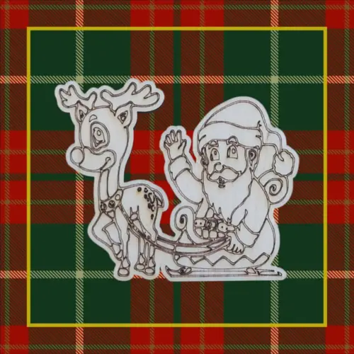 7 cm-es karácsonyi fa figura télapó szánon