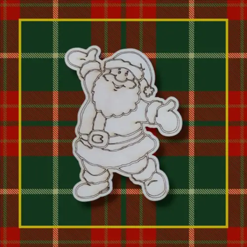 7 cm-es karácsonyi fa figura Mikulás