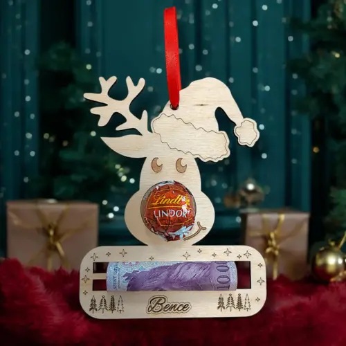 Egyedi neves Lindt csoki-pénztartó 13 cm