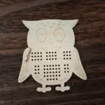 Fa fűzögetős fejlesztő játék – Bagoly alakban 24 cm - Image 5