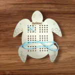 Fa fűzögetős fejlesztő játék – Teknős alakban 25 cm - Image 5