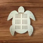 Fa fűzögetős fejlesztő játék – Teknős alakban 25 cm - Image 2