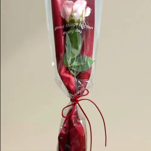 Szappanrózsa 12 cm x 37 cm piros