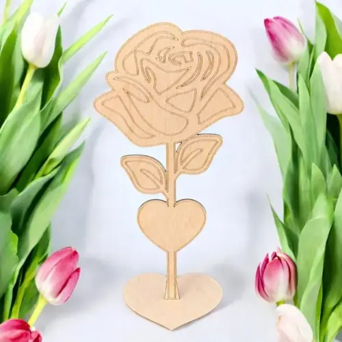 Egyedi feliratos talpas fa rózsa 25 cm