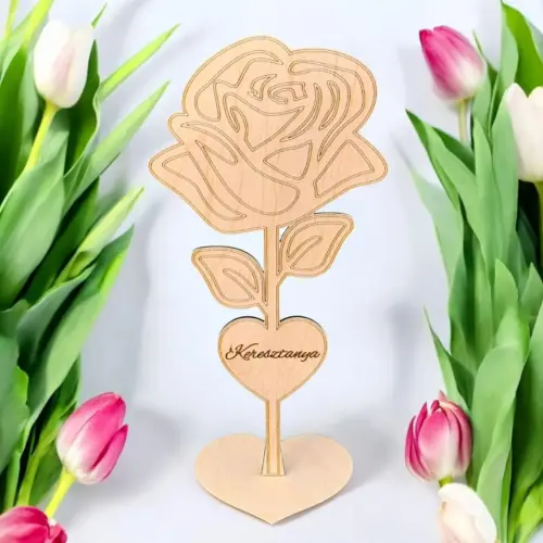 Talpas Anyák napi rózsa 25 cm (Keresztanya)