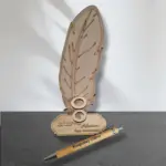 Egyedi szöveges toll és tolltartó állvány 20 cm - Image 2